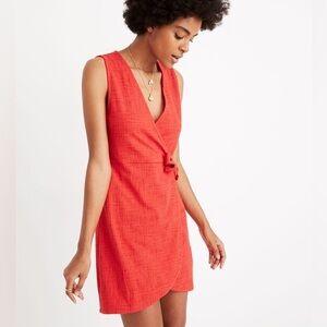 Madewell Crosshatch Side-Tie Dress